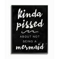 thumbnail image 1 of Stupell Industries Mermaid Funny Word Girls Black And White Wood Textured Design Framed Giclee Texturized Art by Daphne Polselli, 1 of 1