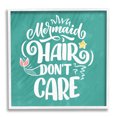thumbnail image 1 of Stupell Industries Mermaid Hair Don't Care Quote Cute Teal Design , 12 x 12, Design by Kim Allen, 1 of 6