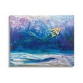 thumbnail image 1 of Stupell Industries Mermaid Swimming Deep Blue Ocean Water Painting Gallery Wrapped Canvas Print Wall Art, Design by Jeanette Vertentes, 1 of 7