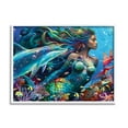 thumbnail image 1 of Stupell Industries Mermaid Underwater Sea Life Fairy Tales & Fantasy Painting White Framed Art Print Wall Art, 14 x 11, 1 of 9