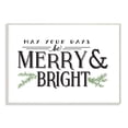 thumbnail image 1 of Stupell Industries Merry And Bright Christmas Holiday Word Design Wood Wall Art By Artist Lettered and Lined, 1 of 3