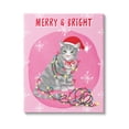 thumbnail image 1 of Stupell Industries Merry & Bright Christmas Cat Lights Graphic Art Gallery Wrapped Canvas Print Wall Art, Design by Be Ni La, 1 of 7
