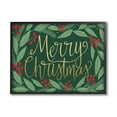 thumbnail image 1 of Stupell Industries Merry Christmas Festive Sentiment Chic Holiday Holly Botanical & Floral Painting Black Framed Art Print Wall Art, 11 x 14, 1 of 8