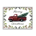 thumbnail image 1 of Stupell Industries Merry Christmas Red Holly Believe Farm Truck Transportation Painting Gray Framed Art Print Wall Art, 24 x 30, 1 of 8