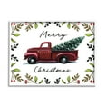 thumbnail image 1 of Stupell Industries Merry Christmas Red Holly Believe Farm Truck Transportation Painting White Framed Art Print Wall Art, 11 x 14, 1 of 7