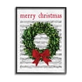 thumbnail image 1 of Stupell Industries Merry Christmas Song Wreath Graphic Art Black Framed Art Print Wall Art, Design by Lettered and Lined, 1 of 7