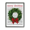 thumbnail image 1 of Stupell Industries Merry Christmas Song Wreath Graphic Art Black Framed Art Print Wall Art, Design by Lettered and Lined, 1 of 7