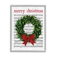 thumbnail image 1 of Stupell Industries Merry Christmas Song Wreath Graphic Art Gray Framed Art Print Wall Art, Design by Lettered and Lined, 1 of 7