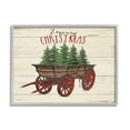 thumbnail image 1 of Stupell Industries Merry Christmas Tree Wagon Graphic Art Gray Framed Art Print Wall Art, 11x14, by Jo Moulton, 1 of 6