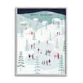 thumbnail image 1 of Stupell Industries Merry Christmas Winter Ice Skating Holiday Painting Gray Framed Art Print Wall Art, 1 of 5