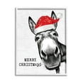 thumbnail image 1 of Stupell Industries Merry Christmass Funny Donkey Graphic Art White Framed Art Print Wall Art, Design by Lettered and Lined, 1 of 7