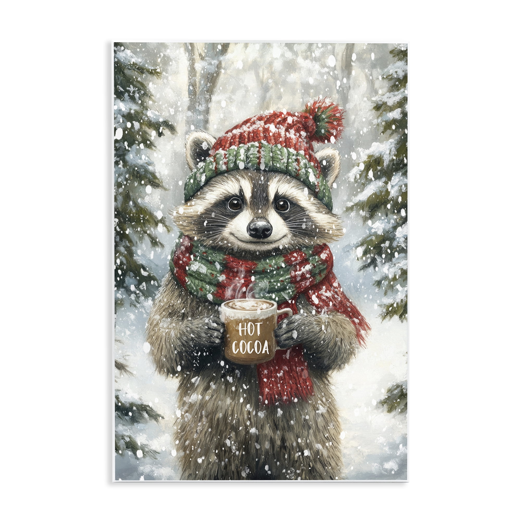 Stupell Industries Merry Cocoa Raccoon Wall Plaque Art, design by Tina LeCour