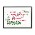 thumbnail image 1 of Stupell Industries Merry Everything Happy Always Festive Holiday Phrase Holiday Painting Black Framed Art Print Wall Art, 11 x 14, 1 of 5