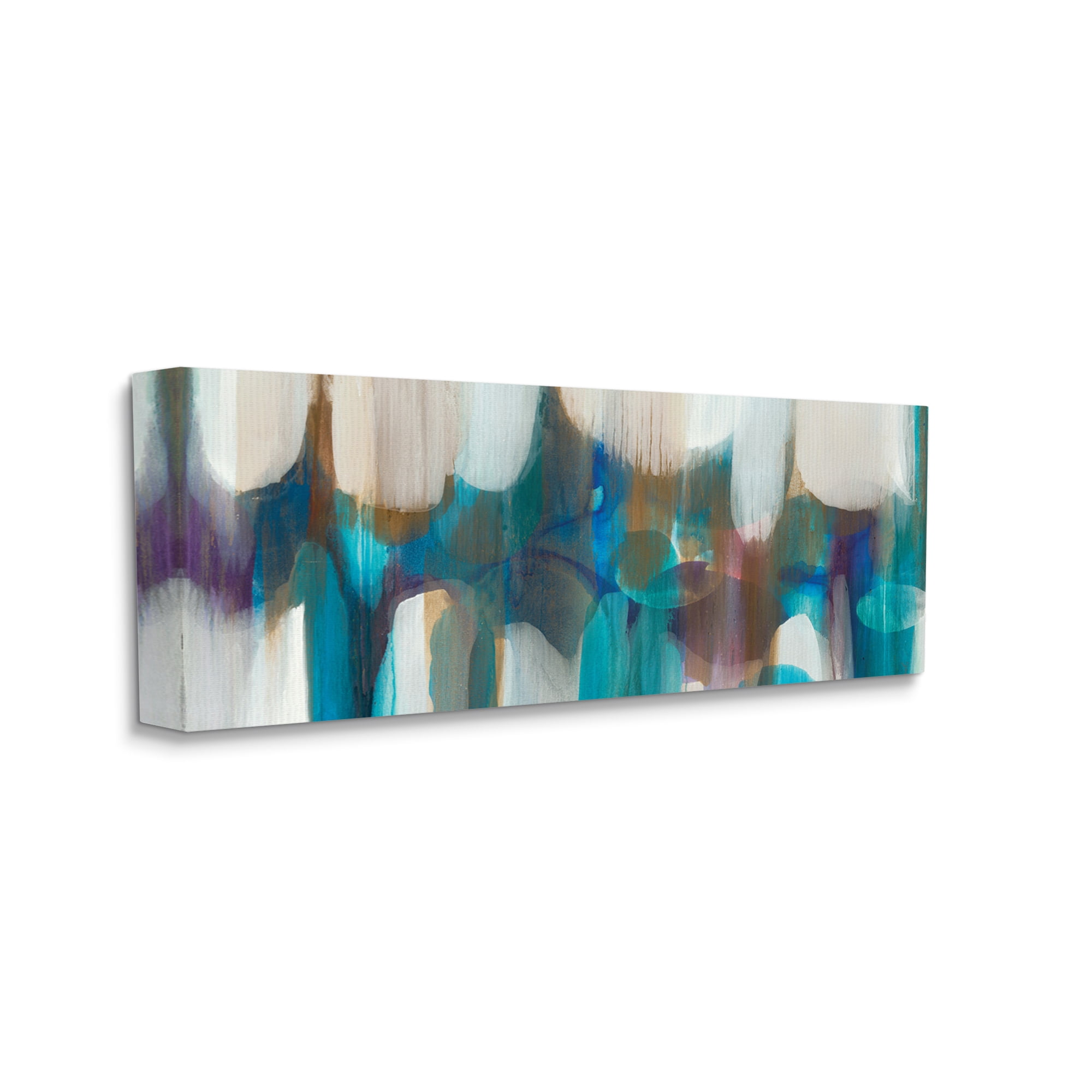 Stupell Industries Mesmerizing Rainy Day Abstract Blue White Lights,20 x 48,Designed by Liz Jardine