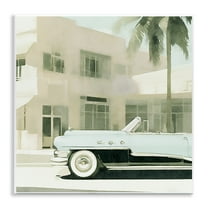 Stupell Industries Miami Car & Palm Tree Transportation Painting Unframed Art Print Wall Art, 12 x 12