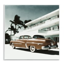 Stupell Industries Miami Classic Automobile Transportation Painting Unframed Art Print Wall Art, 12 x 12