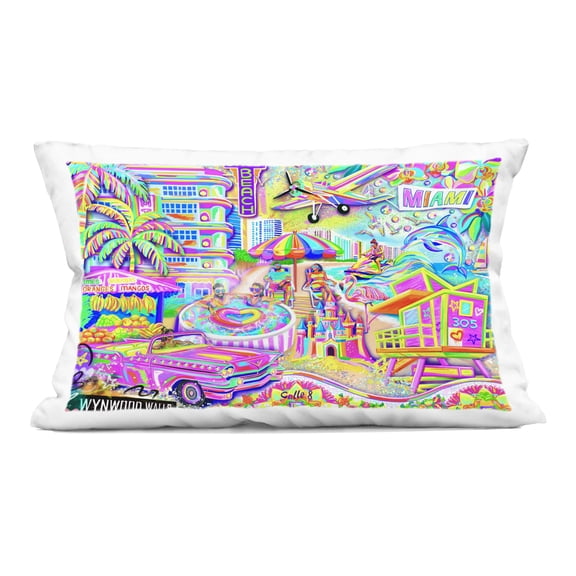 Stupell Industries Miami Fun Collage Decorative Printed Throw Pillow, design by Jess Stempel