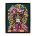 thumbnail image 1 of Stupell Industries Miami Living Lion Animals Painting Black Floater Framed Canvas Art Print Wall Art, 17 x 21, 1 of 10