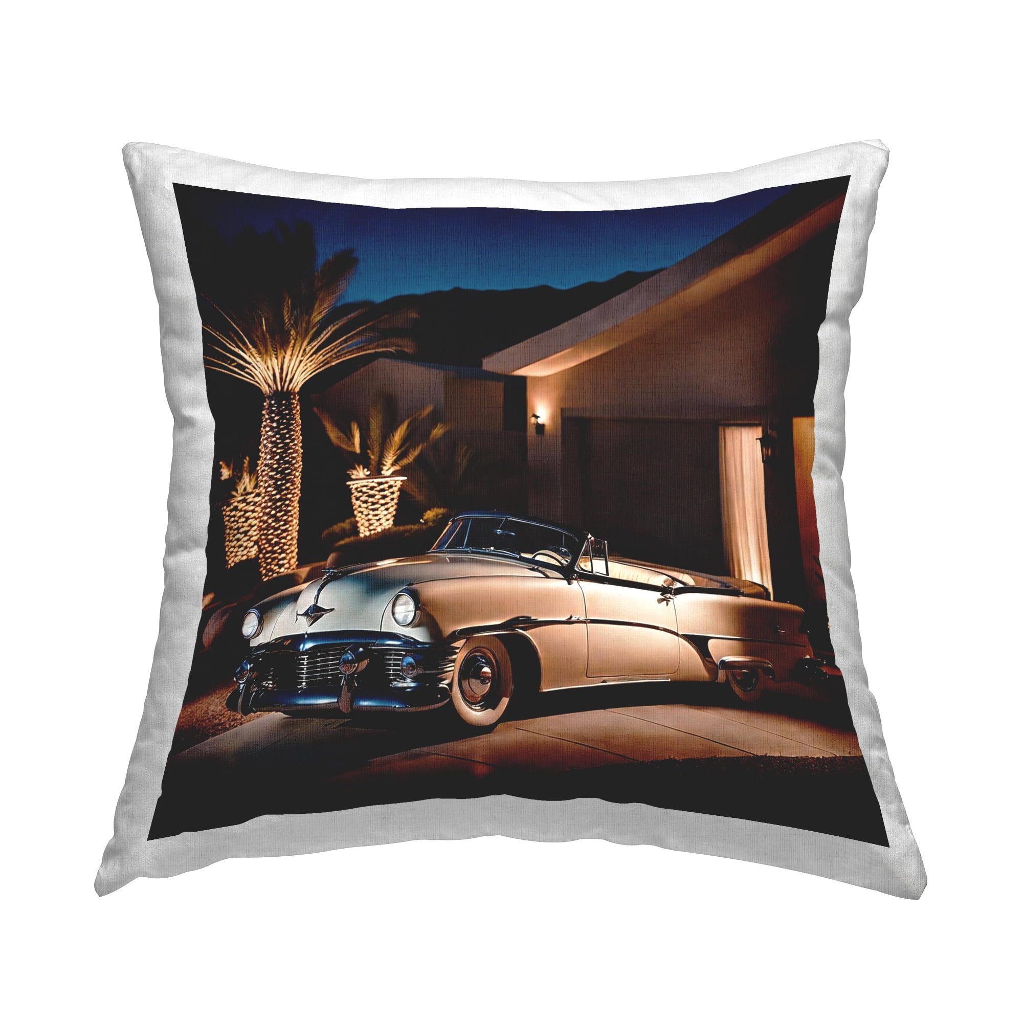 Stupell Industries Miami Wheels Classic Car Decorative Printed Throw Pillow Design by Noah Bay.