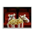 thumbnail image 1 of Stupell Industries Mice Movie Theater Popcorn Animals & Insects Painting Gray Framed Art Print Wall Art, 1 of 5
