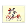 thumbnail image 1 of Stupell Industries Mice On Bicycle Carrying Picnic Lunch Bread Cheese Graphic Art White Framed Art Print Wall Art, Design by Amelie Legault, 1 of 5