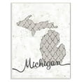 thumbnail image 1 of Stupell Industries Michigan Patterned Grey US State Design Wall Plaque by Ziwei Li, 1 of 5