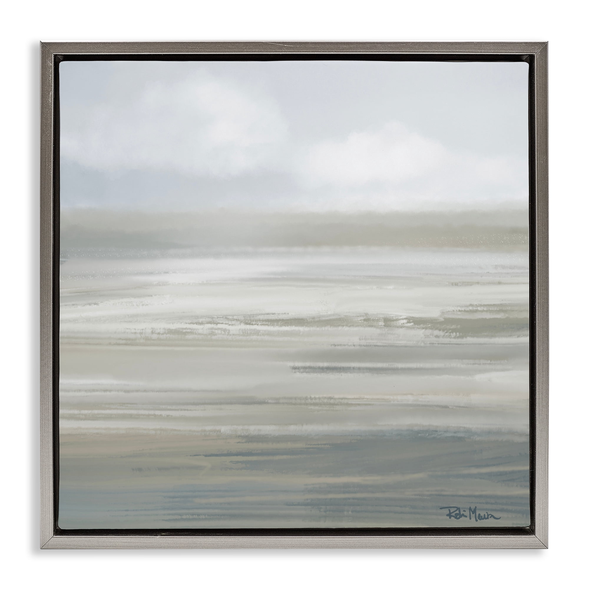 Stupell Industries Mid Afternoon Landscape Gray Framed Floater Canvas Wall Art, design by Robin Maria