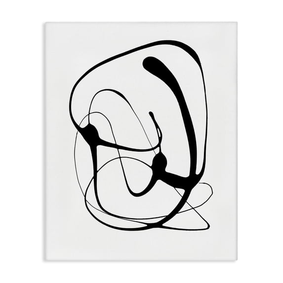 Stupell Industries Mid-Century Black Modern Swirl Canvas Art, 30 x 40, by Lanie Loreth
