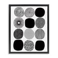 thumbnail image 1 of Stupell Industries Mid-Century Black & White Pattern Circles Black Floating Frame Canvas Art, 17 x 21, by Lisa Nohren, 1 of 8