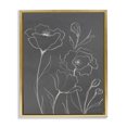 thumbnail image 1 of Stupell Industries Mid-Century Blossoming Flower Petals Botanical Line Doodle Drawing Gold Floating Frame Canvas Art, 17 x 21, by Elizabeth Medley, 1 of 7