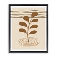 thumbnail image 1 of Stupell Industries Mid-Century Contemporary Earthy Leaf Black Floating Frame Canvas Art, 25 x 31, by Martina Pavlova, 1 of 7