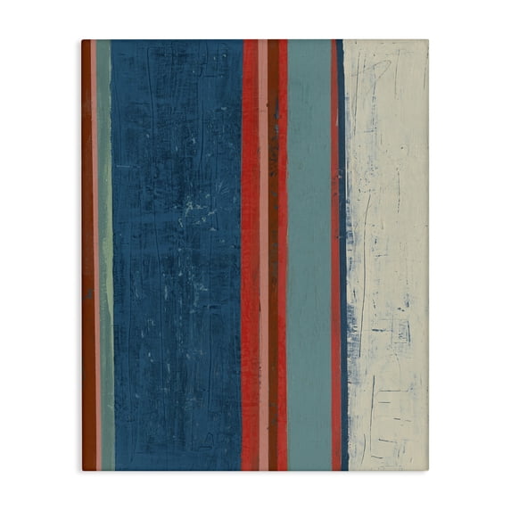 Stupell Industries Mid-Century Farmhouse Rustic Stripes Canvas Art, 24 x 30, by Pippin Schupbach