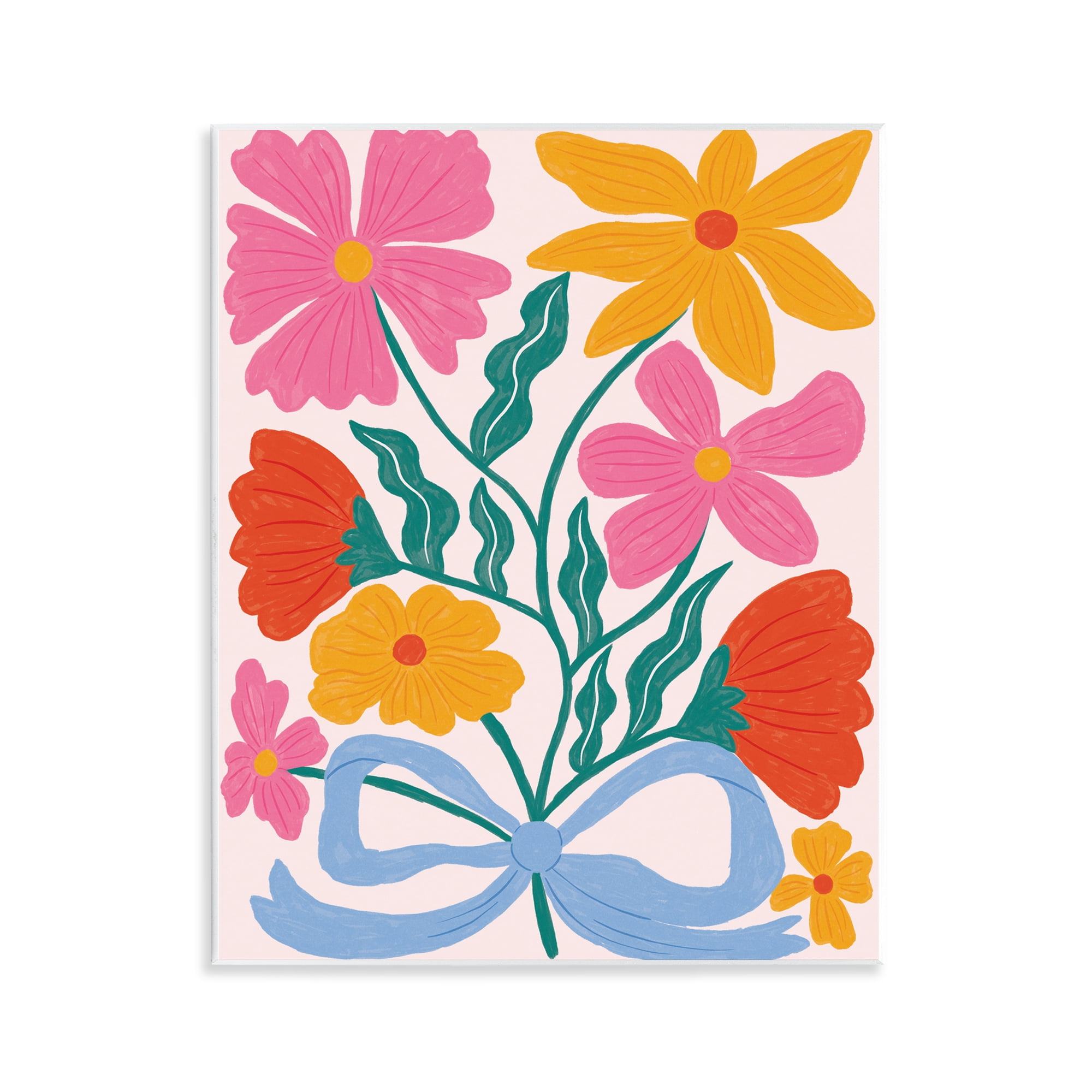 Stupell Industries Mid Century Fresh Florals Wall Plaque Art, design by Lisa Barlow