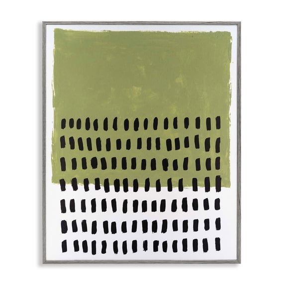 Stupell Industries Mid-Century Green Dotted Pattern Gray Framed Giclee Art, 24 x 30, by Michael Willett
