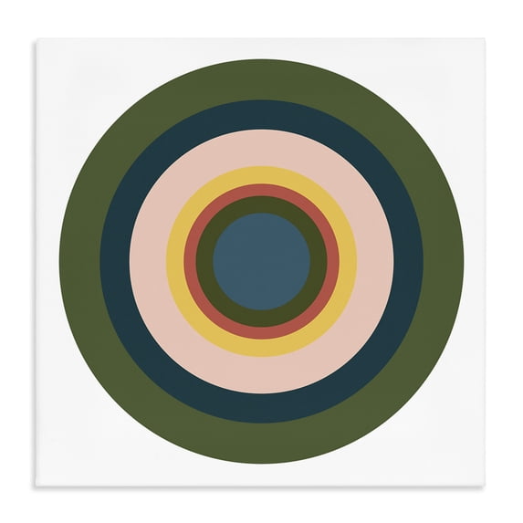 Stupell Industries Mid-Century Green Muted Circles Canvas Art, 36 x 36, by Jim Schlotzhauer