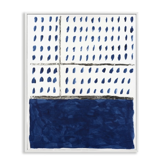 Stupell Industries Mid-Century Modern Dot Pattern White Framed Giclee Art, 11 x 14, by Michael Willett