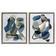thumbnail image 1 of Stupell Industries Mid-Century Neutral Geometric Patterns Brown 2pc Floating Frame Art Set, 17 x 21 each, by Coco Good, 1 of 7