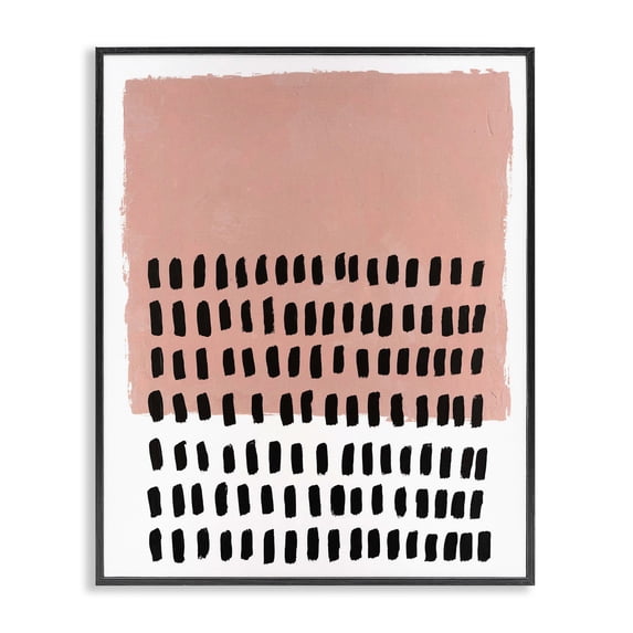 Stupell Industries Mid-Century Pink Dotted Pattern Black Framed Giclee Art, 11 x 14, by Michael Willett