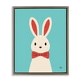 thumbnail image 1 of Stupell Industries Mid-Century Rabbit & Bowtie on Turquoise Brown Floating Frame Canvas Art, 25 x 31, by Jessica Beck, 1 of 8