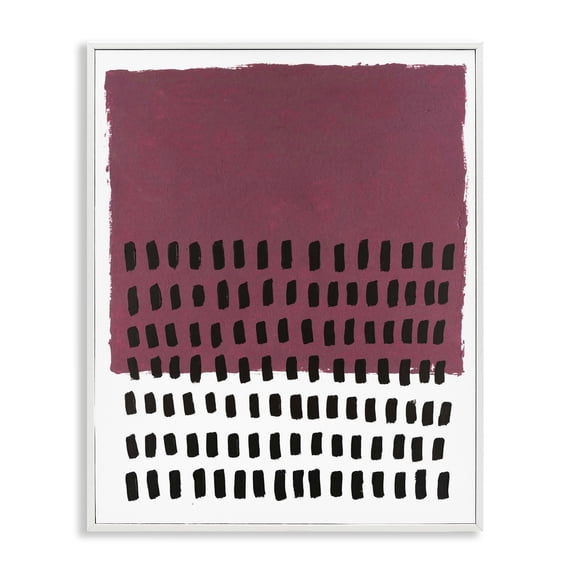 Stupell Industries Mid-Century Red Dotted Pattern White Framed Giclee Art, 24 x 30, by Michael Willett