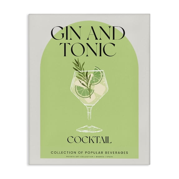 Stupell Industries Mid-Century Stylish Retro Gin & Tonic Canvas Art, 16 x 20, by Lil' Rue