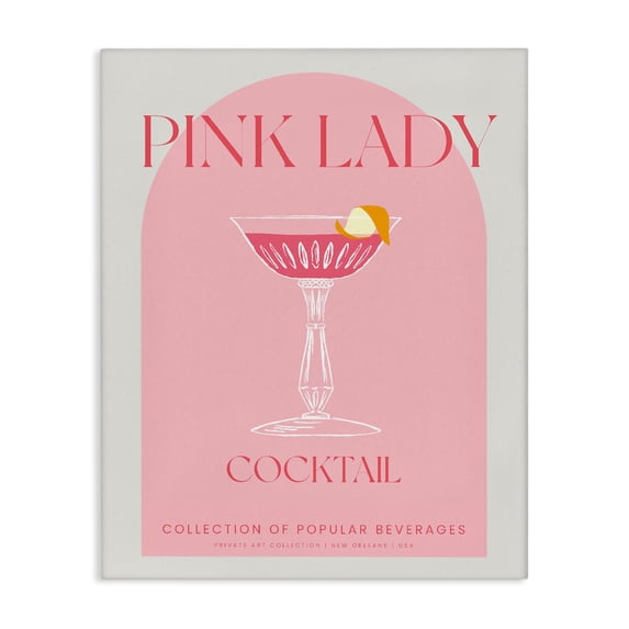 Stupell Industries Mid-Century Stylish Retro Pink Lady Canvas Art, 30 x 40, by Lil' Rue