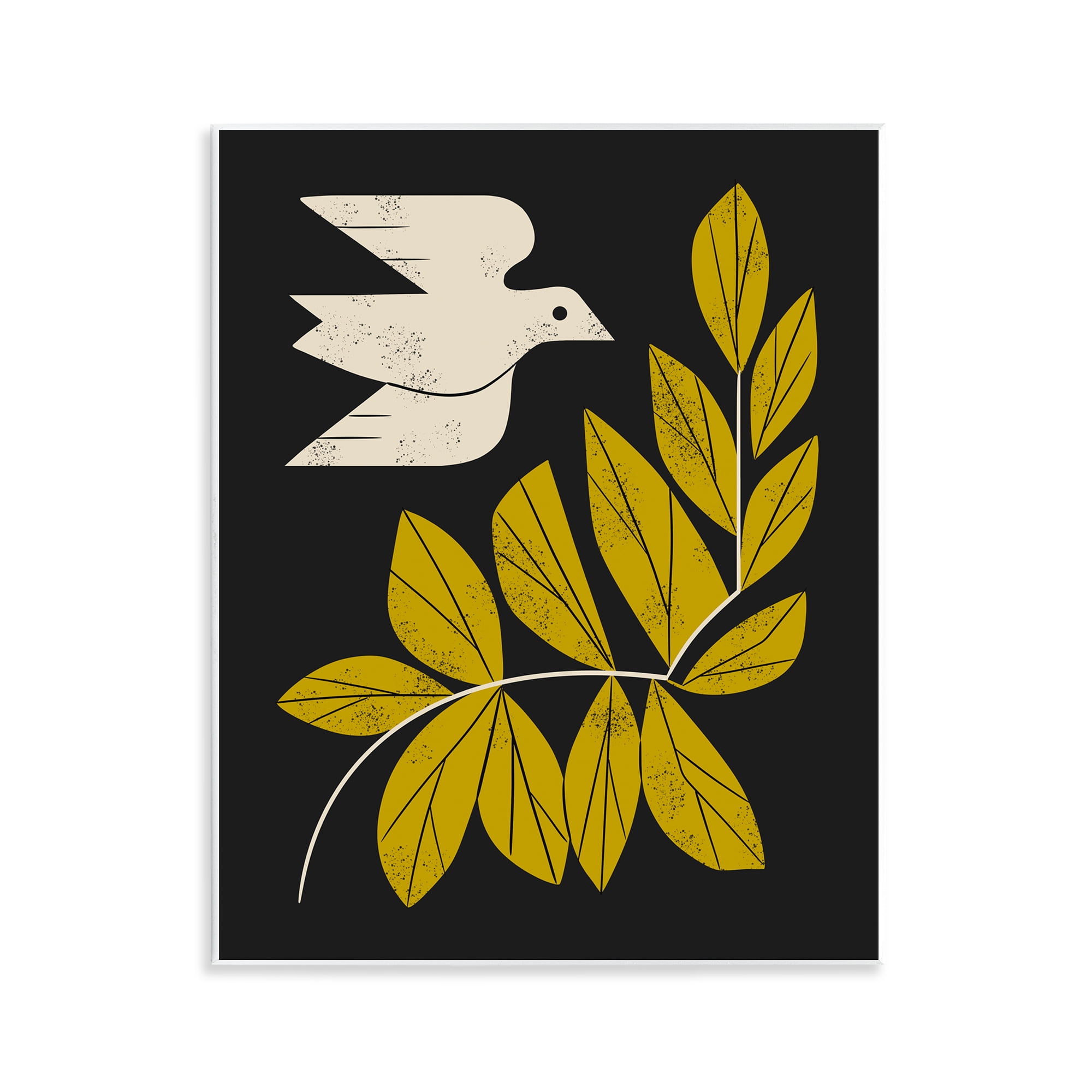 Stupell Industries Midcentury Dove & Branch Wall Plaque Art, design by Renea L. Thull