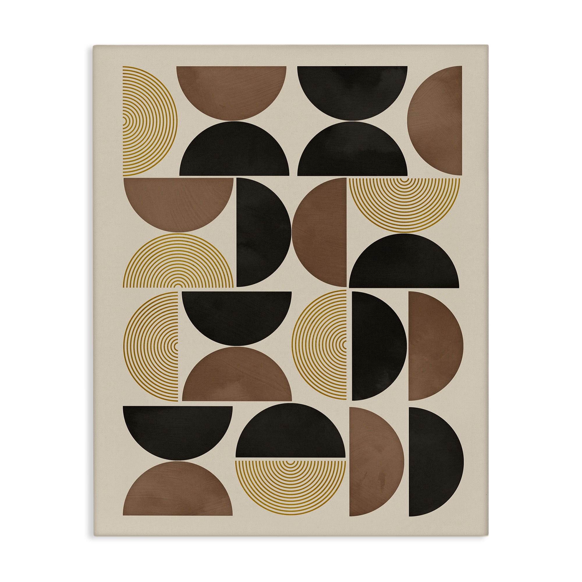 Stupell Industries Midcentury Geometric Arches Abstract Painting Gallery Wrapped Canvas Art Print Wall Art, 36 x 48