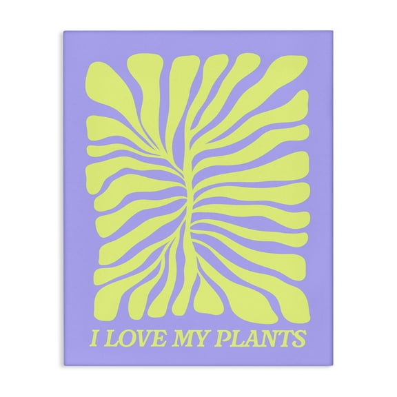 Stupell Industries Midcentury Love My Plants Plants & Flowers Painting Wrapped Canvas Art Print Wall Art, 24 x 30