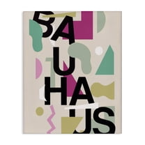 Stupell Industries Midcentury Modern Bauhaus Shapes Canvas Wall Art design by Annabelle Hall, 20 x 16