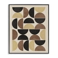 thumbnail image 1 of Stupell Industries Midcentury Neutral Geometric Abstract Painting Black Framed Art Print Wall Art, 24 x 30, 1 of 10