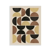 Stupell Industries Midcentury Neutral Geometric Abstract Painting Unframed Art Print Wall Art, 11 x 14