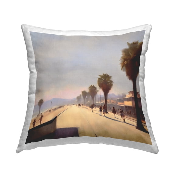 Stupell Industries Midday Sun Beach View Decorative Printed Throw Pillow Design by Noah Bay.