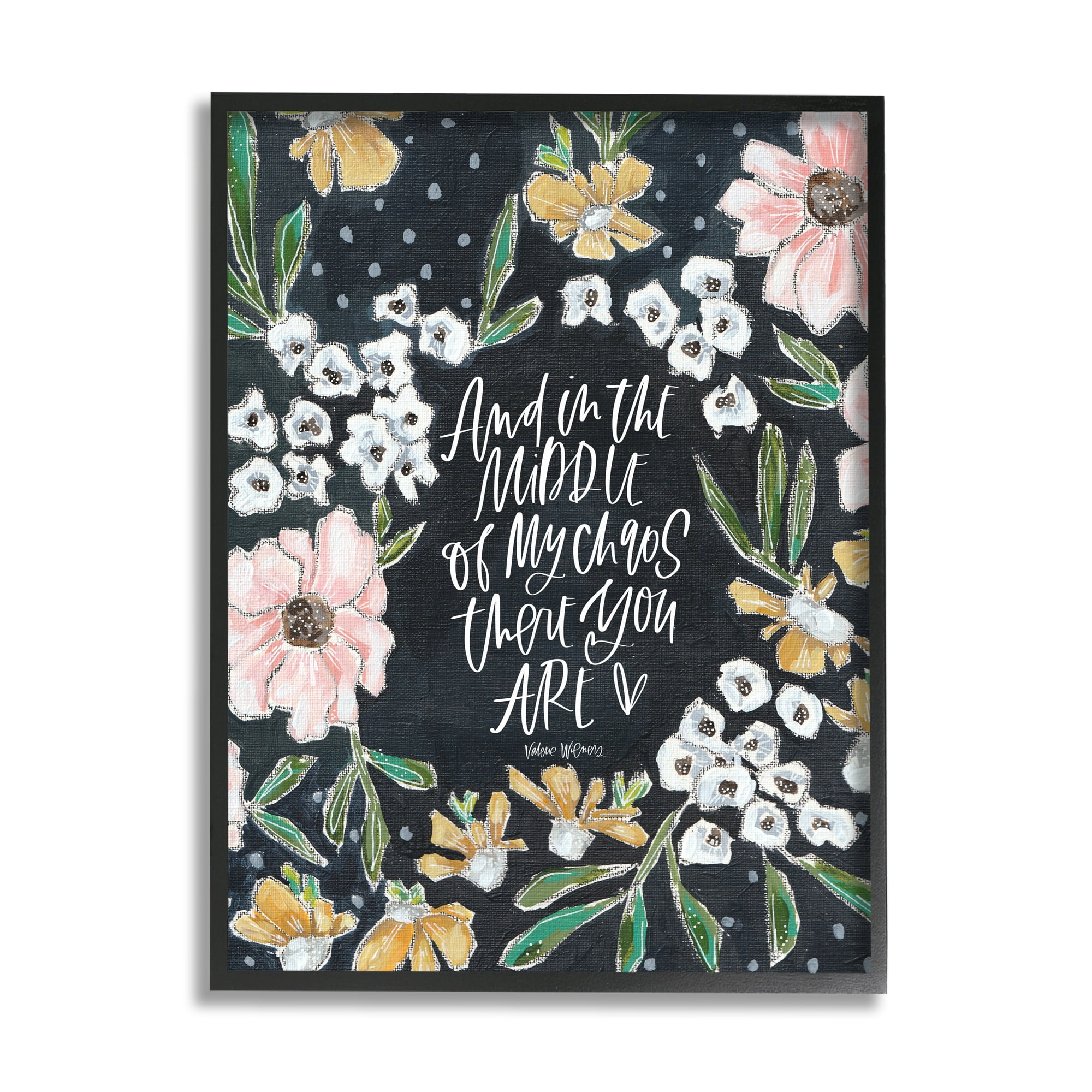 Stupell Industries Middle of My Chaos Romantic Expression Blushing Florals, 11 x 14, Designed by Valerie Wieners